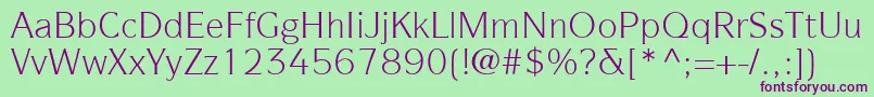 ItcSymbolLtBook Font – Purple Fonts on Green Background