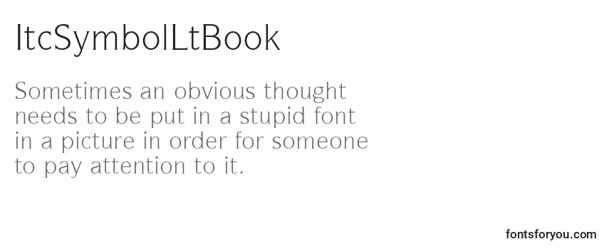 Review of the ItcSymbolLtBook Font