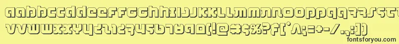 combatdroid3d Font – Black Fonts on Yellow Background