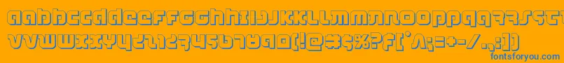 combatdroid3d Font – Blue Fonts on Orange Background