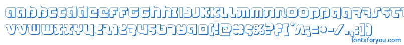 combatdroid3d Font – Blue Fonts on White Background