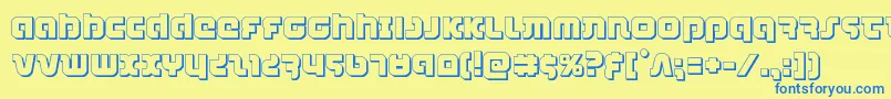 combatdroid3d Font – Blue Fonts on Yellow Background