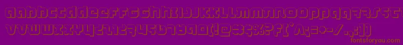 combatdroid3d Font – Brown Fonts on Purple Background