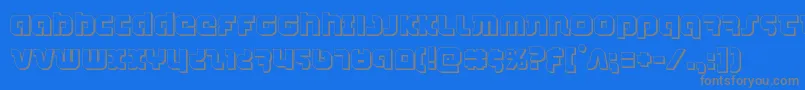 combatdroid3d Font – Gray Fonts on Blue Background
