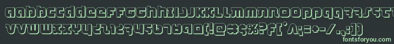 combatdroid3d Font – Green Fonts on Black Background