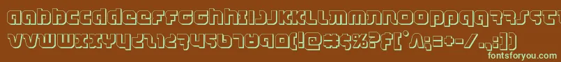 combatdroid3d Font – Green Fonts on Brown Background