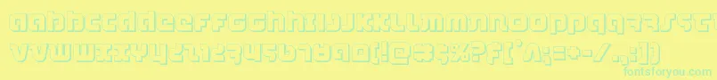 combatdroid3d Font – Green Fonts on Yellow Background