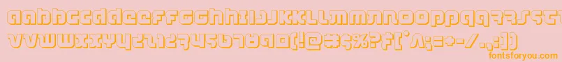 combatdroid3d Font – Orange Fonts on Pink Background