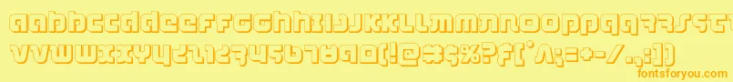 combatdroid3d Font – Orange Fonts on Yellow Background