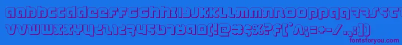 combatdroid3d Font – Purple Fonts on Blue Background