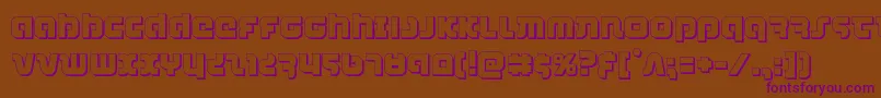 combatdroid3d Font – Purple Fonts on Brown Background