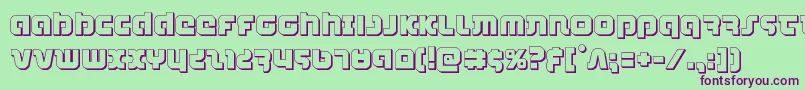 combatdroid3d Font – Purple Fonts on Green Background