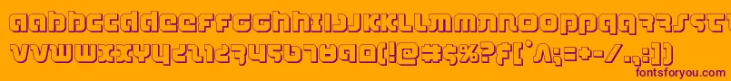 combatdroid3d Font – Purple Fonts on Orange Background