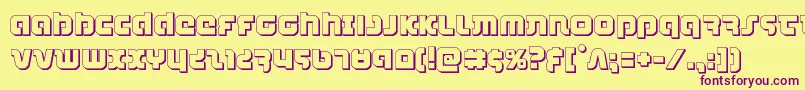 combatdroid3d Font – Purple Fonts on Yellow Background