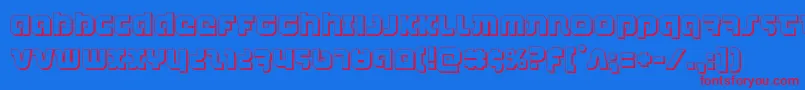 combatdroid3d Font – Red Fonts on Blue Background