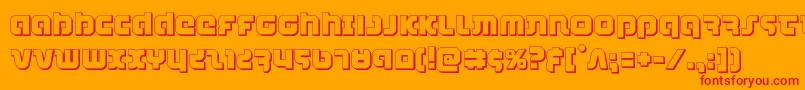 combatdroid3d Font – Red Fonts on Orange Background