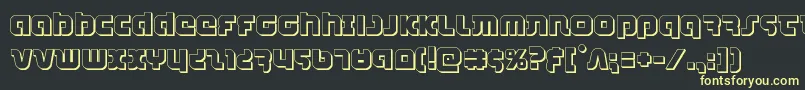 combatdroid3d Font – Yellow Fonts on Black Background