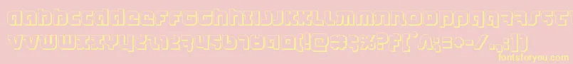 combatdroid3d Font – Yellow Fonts on Pink Background