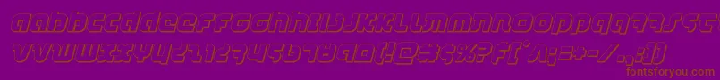 combatdroid3dital Font – Brown Fonts on Purple Background