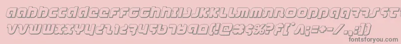 combatdroid3dital-Schriftart – Graue Schriften auf rosa Hintergrund