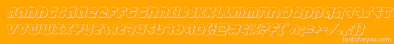 combatdroid3dital Font – Pink Fonts on Orange Background