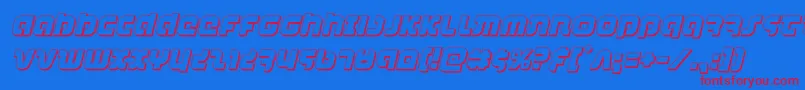 combatdroid3dital Font – Red Fonts on Blue Background