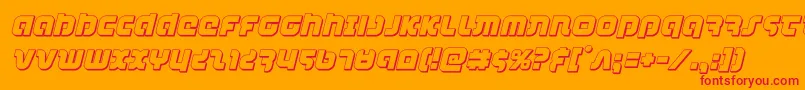 combatdroid3dital Font – Red Fonts on Orange Background