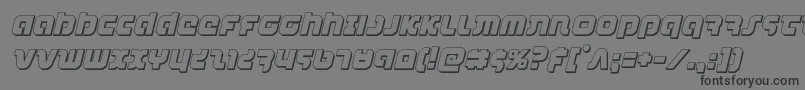 フォントcombatdroid3dital – 黒い文字の灰色の背景