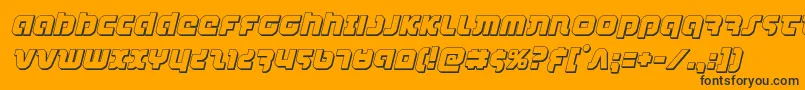 combatdroid3dital Font – Black Fonts on Orange Background