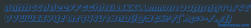 combatdroid3dital Font – Blue Fonts on Black Background