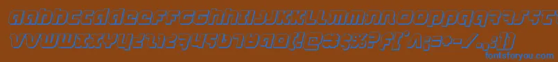 Шрифт combatdroid3dital – синие шрифты на коричневом фоне