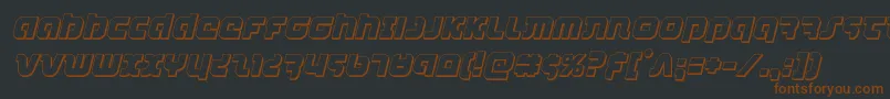combatdroid3dital Font – Brown Fonts on Black Background