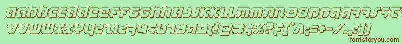 combatdroid3dital Font – Brown Fonts on Green Background