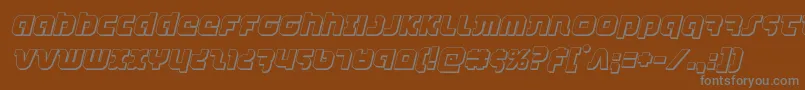 combatdroid3dital Font – Gray Fonts on Brown Background