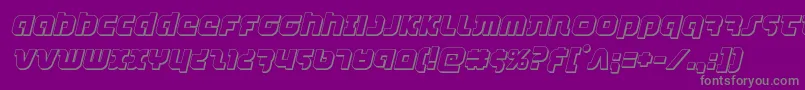 Weitere Informationen zur combatdroid3dital-Schriftart combatdroid3dital-Schriftart – Graue Schriften auf violettem Hintergrund