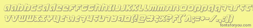 combatdroid3dital Font – Gray Fonts on Yellow Background