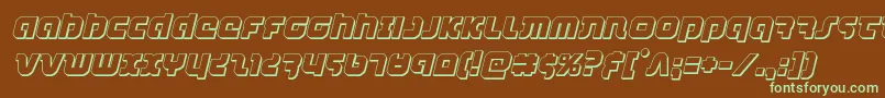 combatdroid3dital Font – Green Fonts on Brown Background