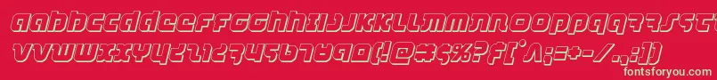 fuente combatdroid3dital – Fuentes Verdes Sobre Fondo Rojo