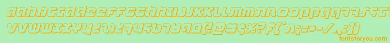combatdroid3dital Font – Orange Fonts on Green Background