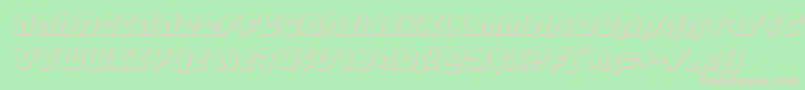 combatdroid3dital Font – Pink Fonts on Green Background