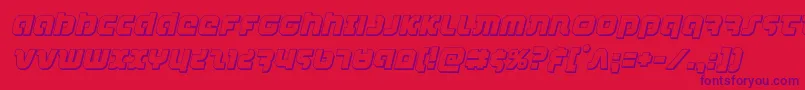 combatdroid3dital Font – Purple Fonts on Red Background