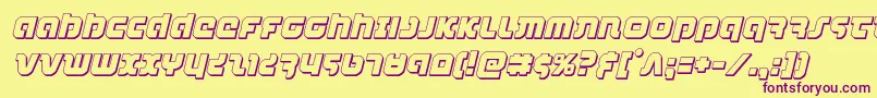 combatdroid3dital Font – Purple Fonts on Yellow Background