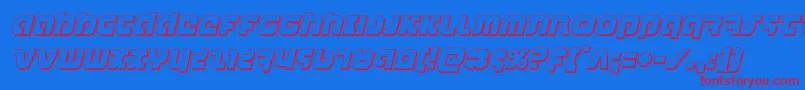 combatdroid3dital-Schriftart – Rote Schriften auf blauem Hintergrund