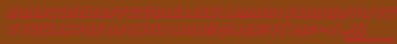 combatdroid3dital-Schriftart – Rote Schriften auf braunem Hintergrund