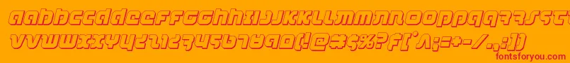 フォントcombatdroid3dital – オレンジの背景に赤い文字