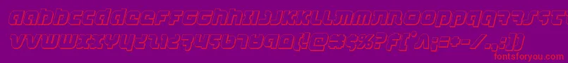 combatdroid3dital-Schriftart – Rote Schriften auf violettem Hintergrund