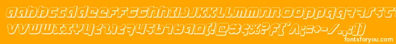 combatdroid3dital Font – White Fonts on Orange Background