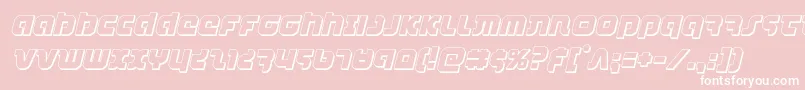 combatdroid3dital Font – White Fonts on Pink Background