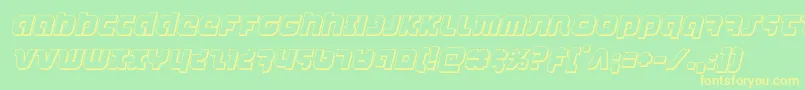combatdroid3dital Font – Yellow Fonts on Green Background