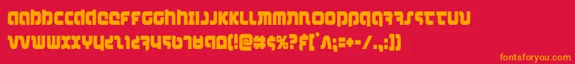 フォントcombatdroidcond – 赤い背景にオレンジの文字